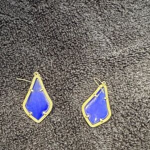 Kendra Scott Cobalt Blue and Gold Earrings